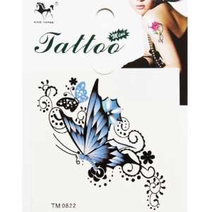  King Horse Waterproof and sweat temporary tattoos blue 