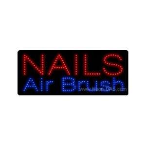 Nails Airbrush Outdoor LED Sign 13 x 32