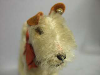 1940 Vintage Antique Miniature Steiff Foxy Fox Terrier Dog w Bell 