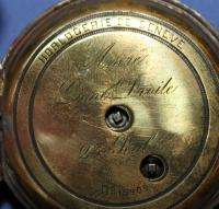Antique Ancre Ligne Droite 23J silver pocket watch  
