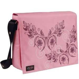  15.4/15.6 inch Laptop Messenger Bag   Pink Butterfly 