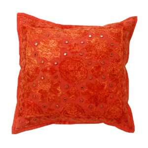 Home Furnishing Cotton Cushion Covers with Silk Thread Hand Embroidery 