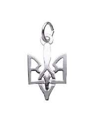 Rembrandt Charms Ukrainian Trident Charm, Sterling Silver