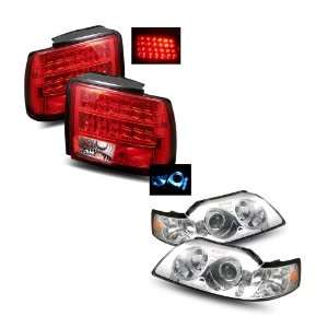   LED Halo Projector Headlights 1PC + LED Tail Lights Combo Automotive