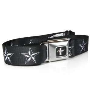 Ford Mustang Nautical Star Auto Seatbelt Buckle Black Belt, Official 