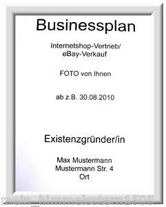 Businessplan fertig und genehmigt Internethandel   