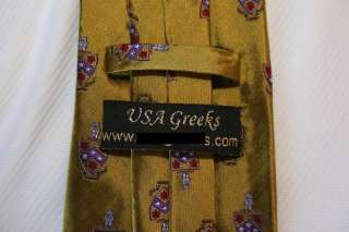 NEW Phi Gamma Delta Silk Classic Gold Tie  