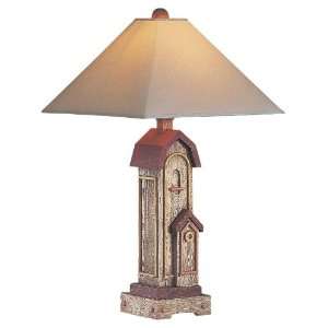  Cranberry Bird House Square Shade Table Lamp