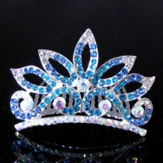 ADDL Item  rhinestone crystal crown hair comb tiara 