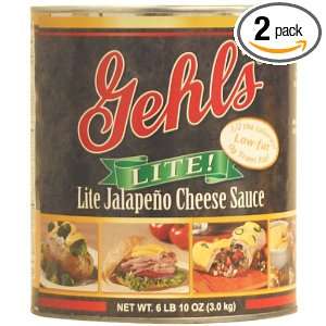 Gehls Lite Jalapeno Cheese Sauce, 106 Ounce Can (Pack of 2)  