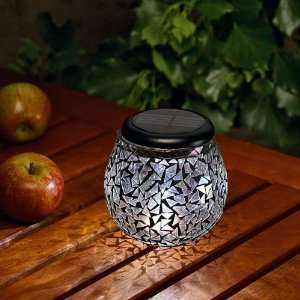  Smart Solar 3770WRM1 Glass Mosaic Tea Outdoor Table Lamp 