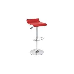   Height Ale Barstool with Red Leatherette Seat