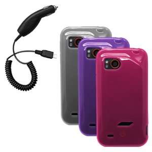 Cbus Wireless Three Flex Gel Cases / Skins / Covers (Purple, Clear 