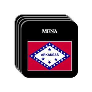  US State Flag   MENA, Arkansas (AR) Set of 4 Mini Mousepad 