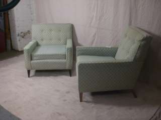 1960s Vintage Upholstered Arm Chairs (Pair) (9971)*.  