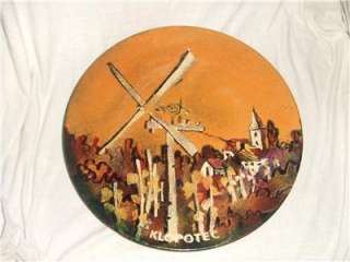 Rare Retro Abstract Enamel Charger Zagreb Klopotec  