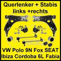 Querlenker Reparatur Satz L+R VW Polo 9N Fox SEAT Cordoba (6L) Ibiza 