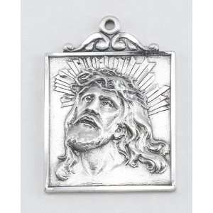   Sterling Silver Ecce Homo Jesus Christ Catholic Medal Pendant Jewelry