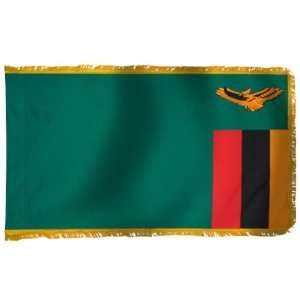  Zambia Flag 6X10 Foot Nylon PH and FR Patio, Lawn 