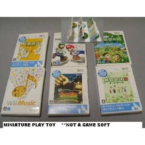   Wii Miniature Game Soft Figure SET of 6 ( NOT a Real Game Soft