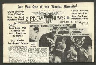 1942 PLUM BROOK ORDNANCE WORKS Newspaper Sandusky OH  