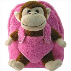 Little Girls Stylish Backpack With Monkey Stuffie  Affordable Gift for 