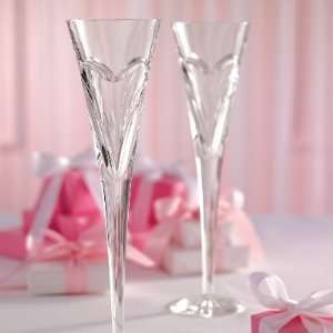 Exclusively Weddings Waterford Love and Romance Champagne Flutes 