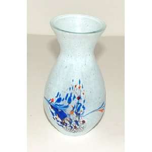  Vintage Abstract Art Glass Vase 