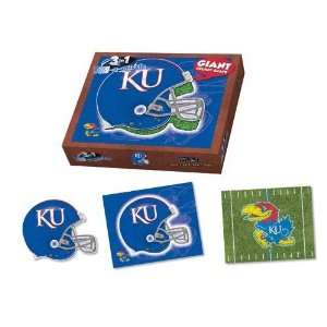    Kansas Jayhawks 350 Piece 3 in 1 TRI a Puzzle Toys & Games