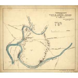  Civil War Map Topographical sketch of the vicinity of 