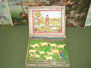 11 Antique German Erzgebirge putz toy sheep’s 1900s   In the 