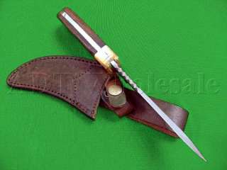 10 RARE Custom Made DAMASCUS BOWIE Hunting Knife NIB  