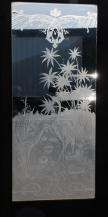 Description Wonderful set of etched glass doors. In great condition 