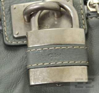 Chloe Green Grey Mousse Leather Front Pocket Paddington Bag  