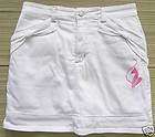 Baby Phat Girls White Twill Skirt Skort Pink Logo 14