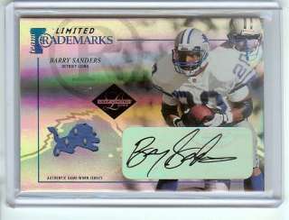Barry Sanders 2005 Leaf Limited Autograph Jersey 24/25  