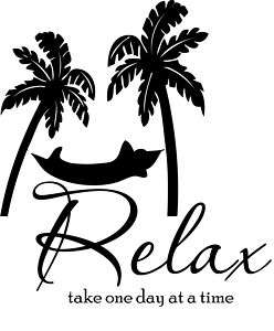 Relax take one day Decal Sticker Wall Home Decor  