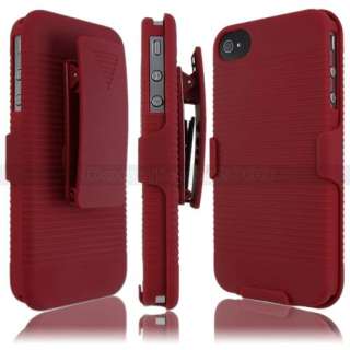 Red Belt Rotate Clip Holster Slide Hard Skin Case Box Cover For iPhone 
