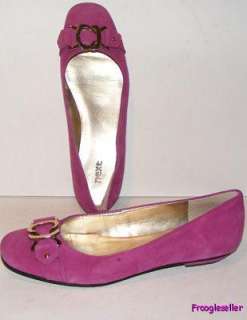 Next womens Jamee low heel loafers shoes 7 M dark pink  