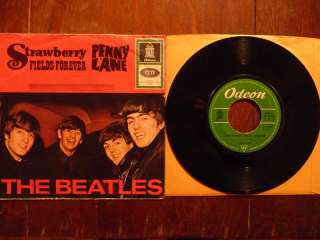 BEATLES 45 Penny Lane / Strawberry Fields Forever PICTURE SLEEVE 1967 