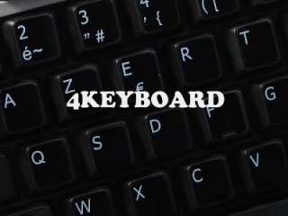 REPLACEMENT FRENCH AZERTY KEYBOARD STICKER BLACK  