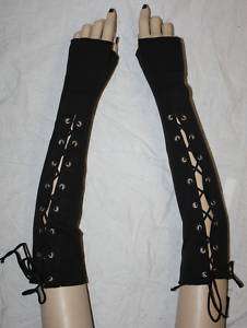 STEAMPUNK LONG LACE UP GLOVES GOTHIC INSANITY  