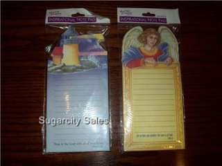 NEW SET OF 2 ANGEL LIGHTHOUSE BIBLE VERSE NOTE SCRATCH PADS 100 SHEETS 