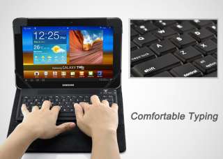 Leather Case with Spill Proof Bluetooth Keyboard for Samsung Galaxy 