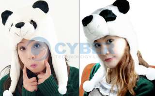 Cartoon Animal Panda Fluffy Plush Warm Hat Cap Beanie  