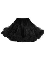 Hell Bunny Petticoat SWING SHORT black/black