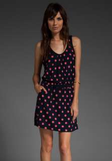JUICY COUTURE Polka Dot Keyhole Dress in Bright Cerise at Revolve 