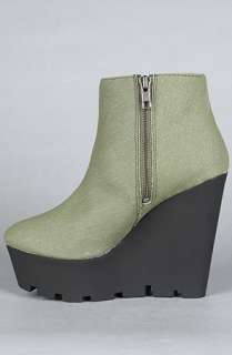 Cheap Monday The Monolit Wedge in Army Green  Karmaloop   Global 