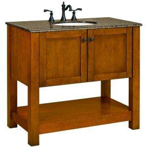 American Classics Palisades 37 in. Vanity in Bourbon Cherry with 