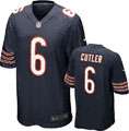 Jay Cutler Jersey Home Navy Game Replica #6 Nike Chicago Bears Jersey